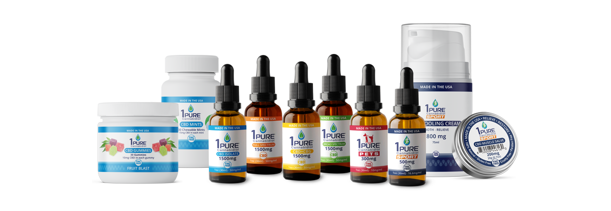 1PURE CBD Product Lineup